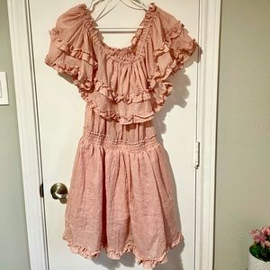 Talulah Blush Pink Off the Shoulder Dress, Size L